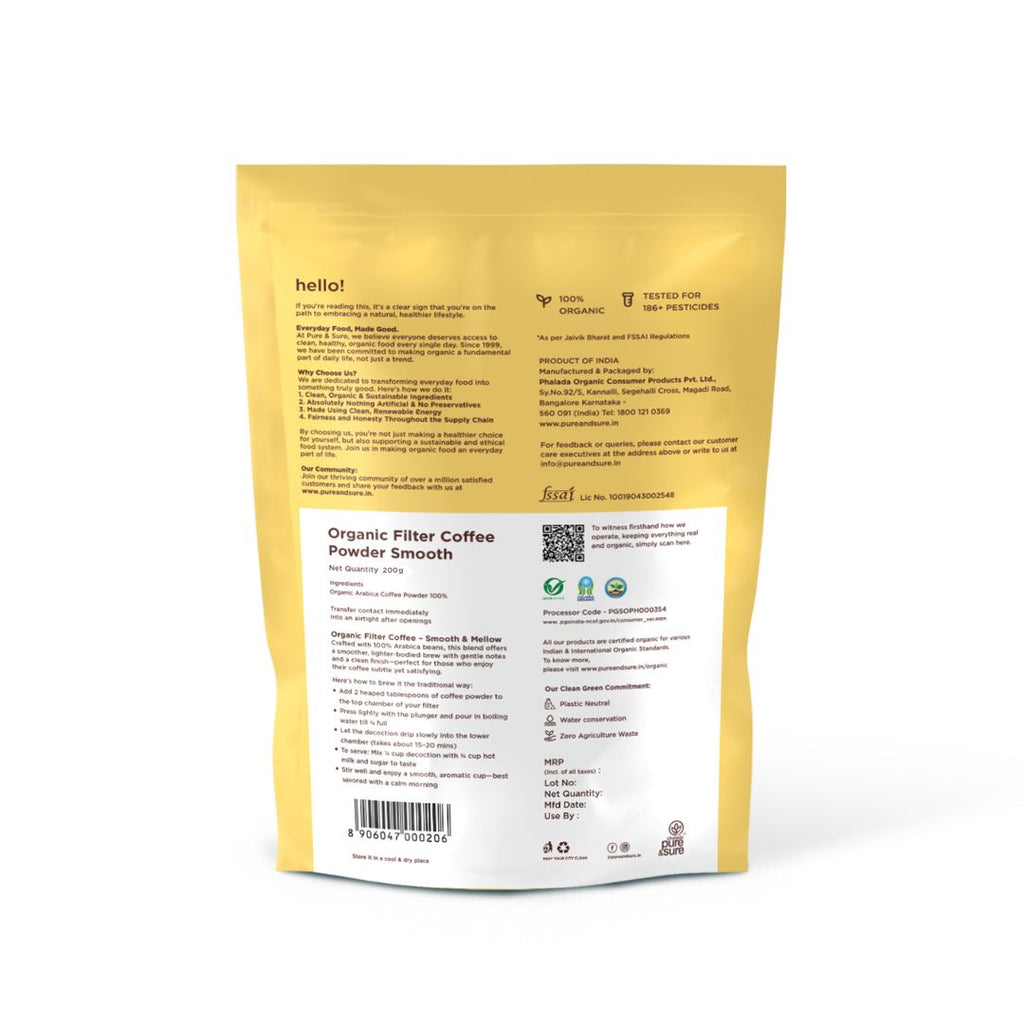 Pure & Sure Organic Coffee Smooth - Distacart