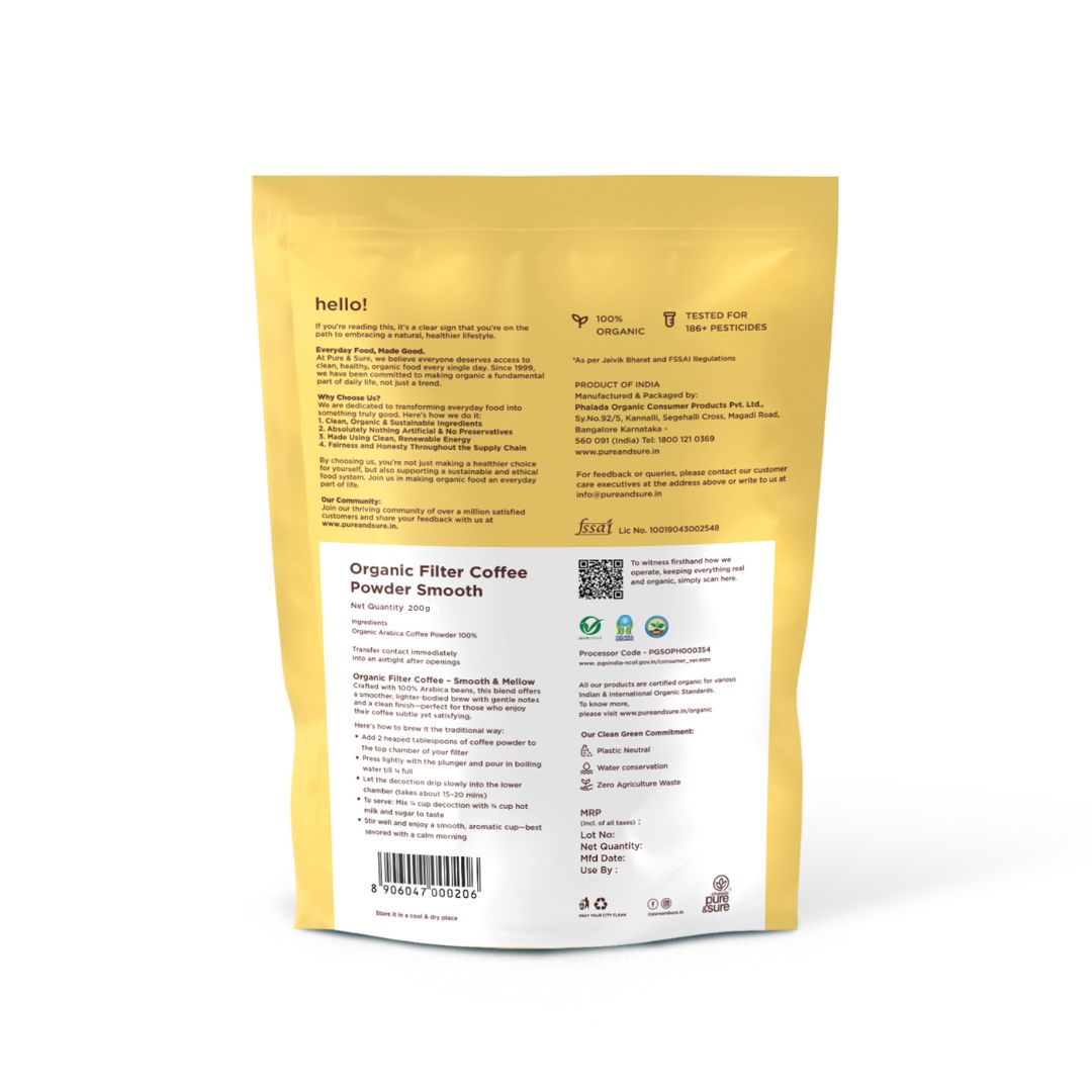 Pure & Sure Organic Coffee Smooth - Distacart