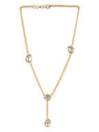 Gold-Toned White Brass Gold-Plated Necklace - Ruby Raang - Distacart