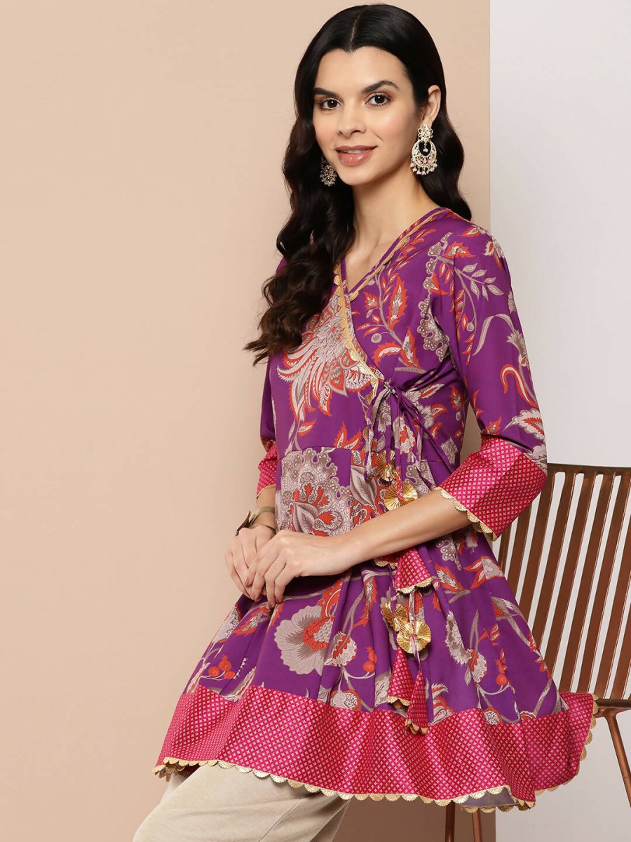 Ahalyaa Women's Traditional wear Tunic - Purple
