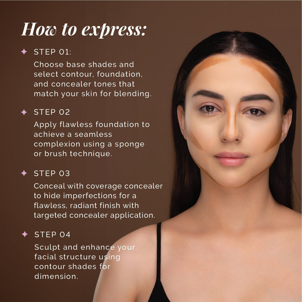 Aflairza Soft Glam Base Palette for Blendable, Long-Lasting Formula with Vitamin E & Jojoba Oil