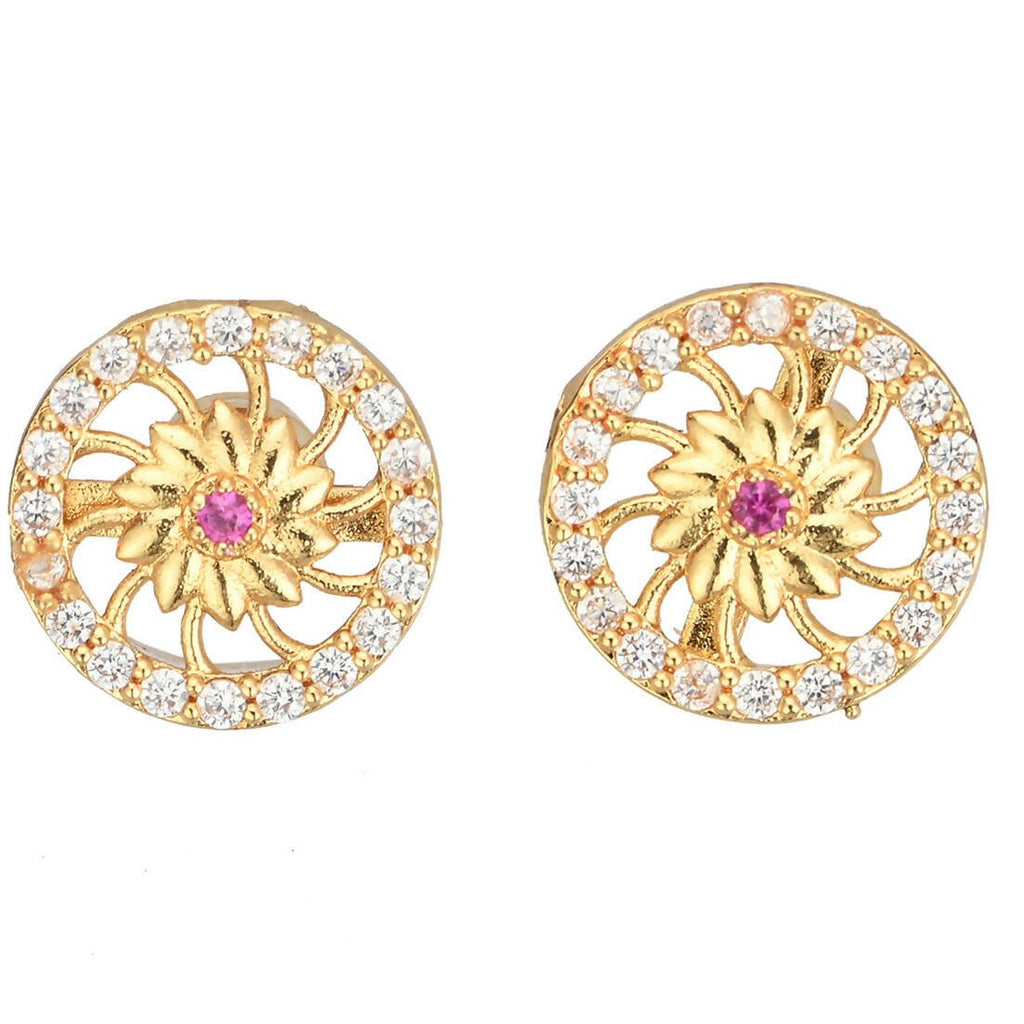 AanyaCentric Gold Plated Short Mangalsutra Set with Earrings - Distacart