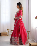 Lehenga Mart Designer Bollywood Style Wedding Wear Lehenga Choli - Red