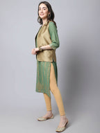 Even Apparels Beige Bansari Silk Open Front Women's Gillet - Distacart