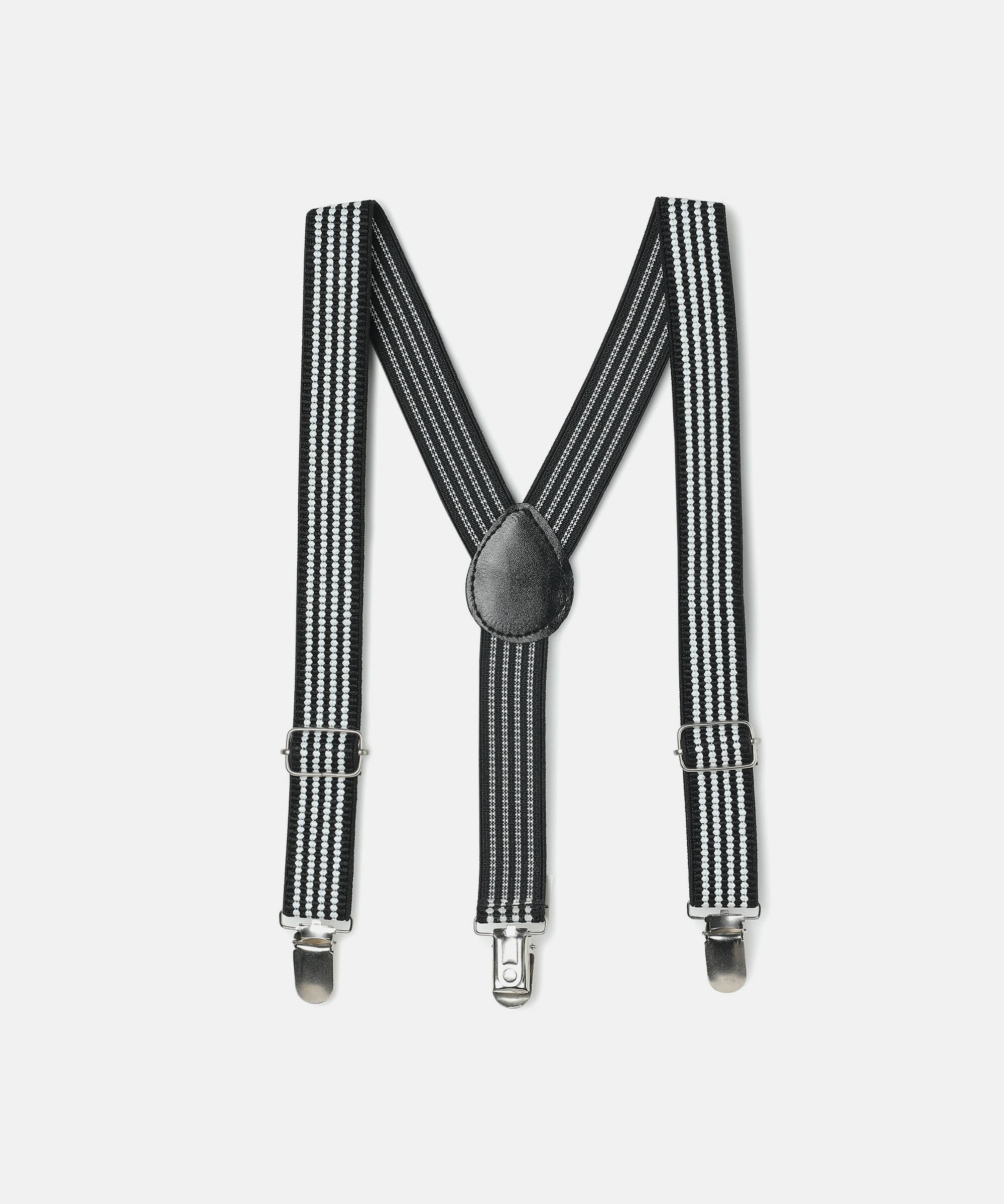 Manet Boys Strip Suspenders - Black