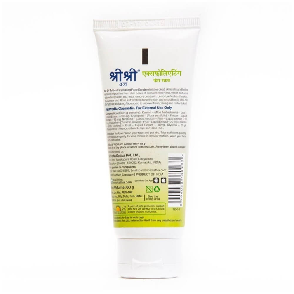 Sri Sri Tattva Exfoliating Face Scrub Composition