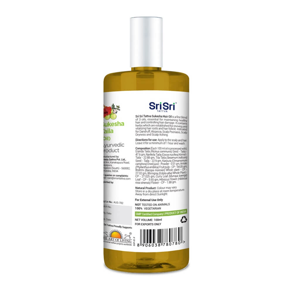 Sri Sri Tattva Sukesha Taila Composition