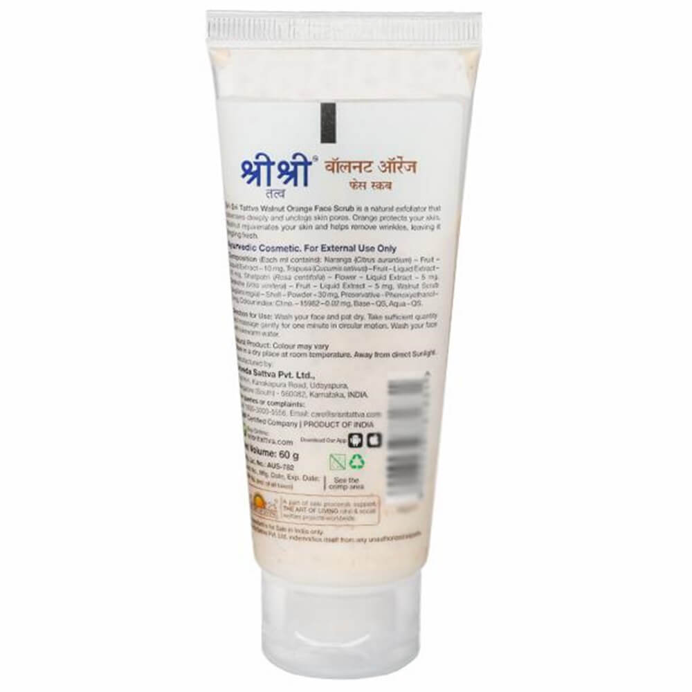 Sri Sri Tattva Walnut Orange Face Scrub 60 gm