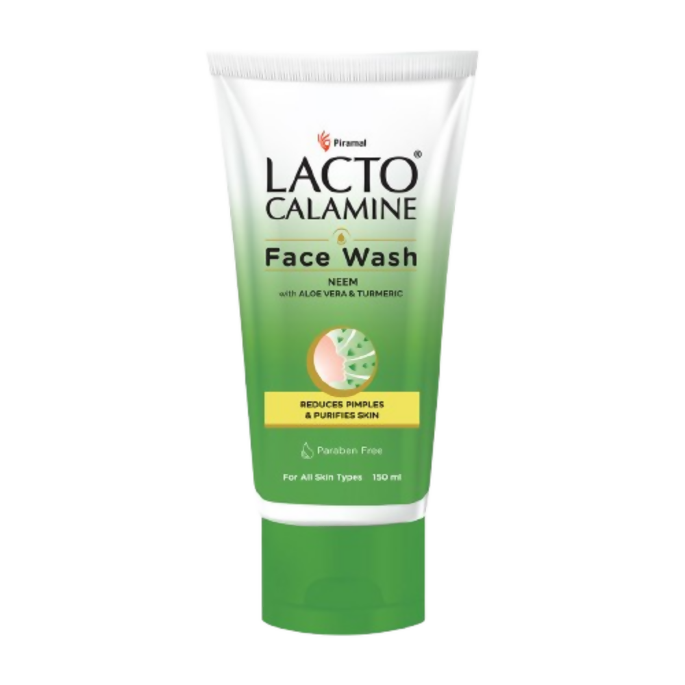Lacto Calamine Facewash With Neem, Aloe Vera & Turmeric - Distacart