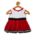 Chutput Kids Micky Design Red Coloured Solid Frock