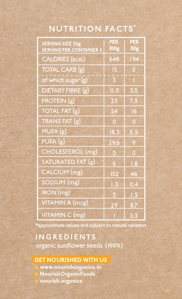 Nourish Organics Active Sunflower Seeds