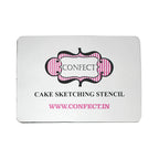 round cake sketching stencils