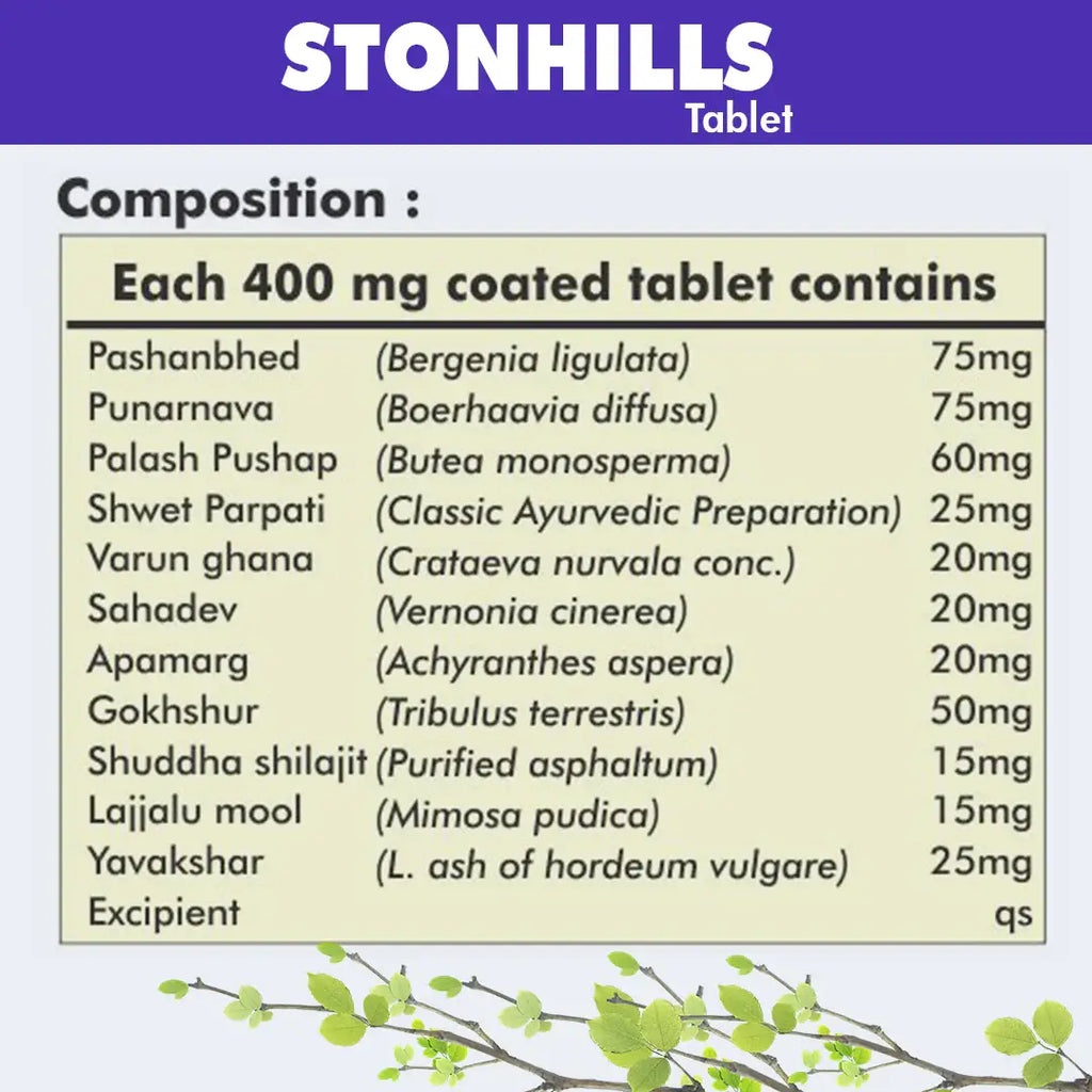 Herbal Hills Ayurveda Stonhills Tablets - Distacart