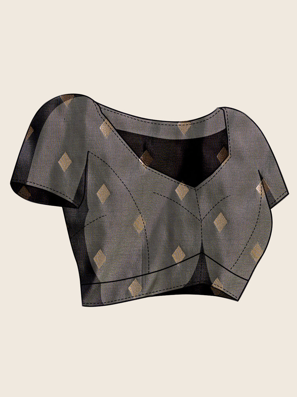 Vedant Vastram Soft Litchi Silk Banarasi Silk Jacquard Saree - Black