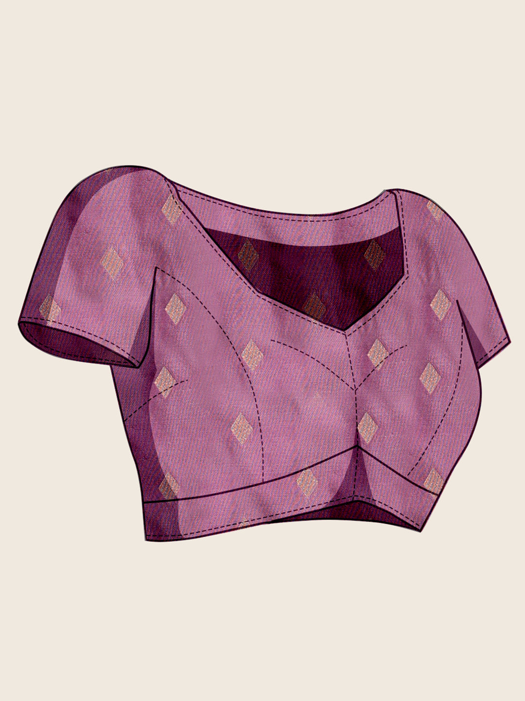 Vedant Vastram Soft Litchi Silk Banarasi Silk Jacquard Saree - Wine