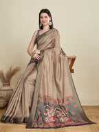 Vedant Vastram Cotton Silk Fancy Jacquard Bollywood Saree - Beige