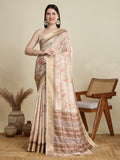 Vedant Vastram Cotton Silk Fancy Jacquard Bollywood Saree - Cream