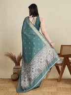 Vedant Vastram Cotton Silk Fancy Jacquard Bollywood Saree - Green