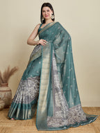 Vedant Vastram Cotton Silk Fancy Jacquard Bollywood Saree - Green