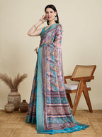 Vedant Vastram Cotton Silk Fancy Jacquard Bollywood Saree - Rama