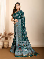 Vedant Vastram Maslin Dola Silk Kanjeevaram Silk Saree - Morpich