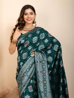 Vedant Vastram Maslin Dola Silk Kanjeevaram Silk Saree - Morpich