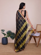Vedant Vastram Cotton Silk Jacquard Fancy Saree - Black
