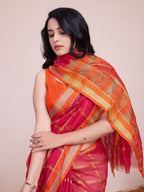 Vedant Vastram Cotton Silk Jacquard Fancy Saree - Pink - Distacart
