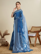 Vedant Vastram Art Silk Fancy Jacquard Saree - Rama - Distacart