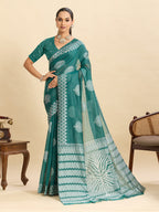 Vedant Vastram Art Silk Fancy Jacquard Saree - Green - Distacart