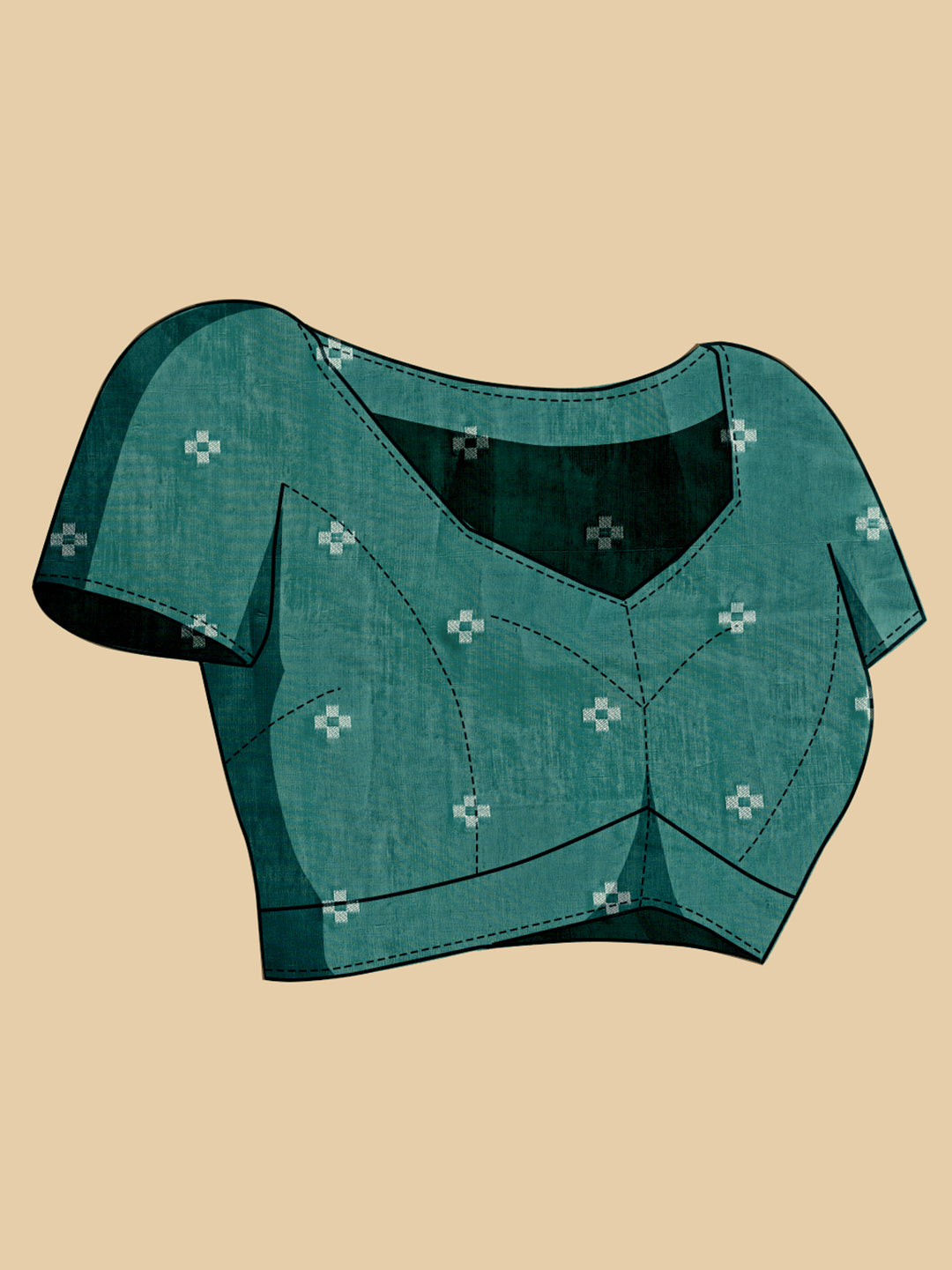 Vedant Vastram Art Silk Fancy Jacquard Saree - Green - Distacart