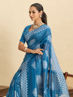 Vedant Vastram Art Silk Fancy Jacquard Saree - Rama - Distacart