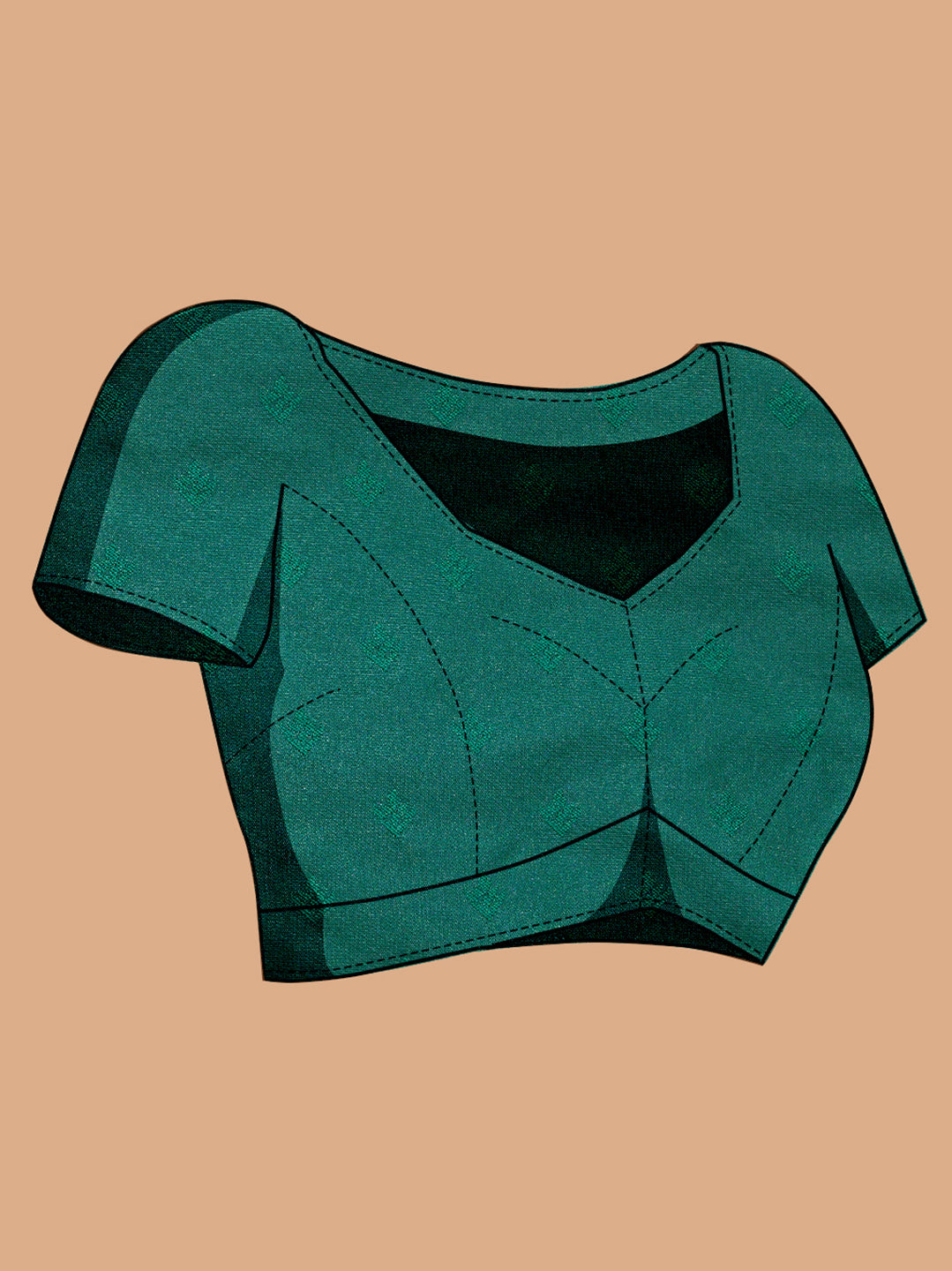Vedant Vastram Soft Litchi Silk Banarasi Silk Jacquard Saree - Green - Distacart