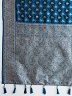 Vedant Vastram Soft Litchi SIlk Banarasi Silk Jacquard Saree - Rama