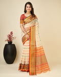Vedant Vastram Soft Art Silk Silk Jacquard Fancy Saree - Beige