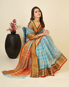 Vedant Vastram Soft Art Silk Silk Jacquard Fancy Saree - Rama