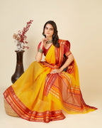 Vedant Vastram Cotton Silk Silk Jacquard Fancy Saree - Yellow