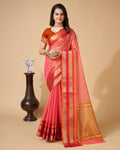 Vedant Vastram Cotton Silk Silk Jacquard Fancy Saree - Pink