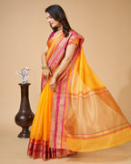 Vedant Vastram Cotton Silk Silk Jacquard Fancy Saree - Yellow