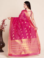 Vedant Vastram Cotton Silk Silk Jacquard Fancy Saree - Pink
