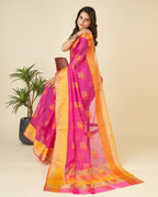 Vedant Vastram Cotton Silk Silk Jacquard Fancy Saree - Pink