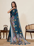 Vedant Vastram Soft Litchi Silk Banarasi Silk Jacquard Saree - Rama