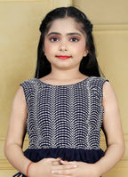 Wedding Designer Blue Georgette Kidswear Lehenga - Aaradhna