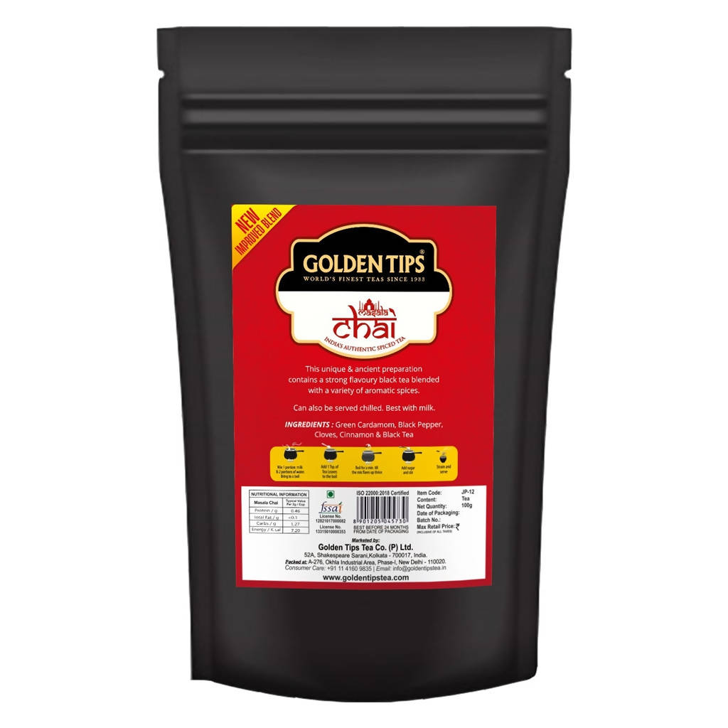 Golden Tips Masala Chai India's Authentic Spiced Tea - Distacart