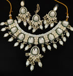 Jewel City Exquisite Pearl and Emerald Necklace Set