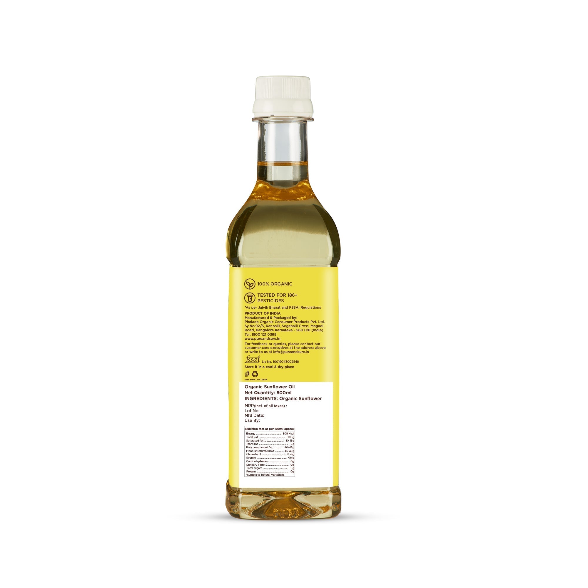 Pure & Sure Organic Sunflower Oil - Distacart