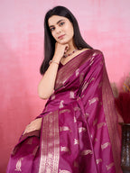 Vedant Vastram Banarasi Silk Fashion Saree - Wine