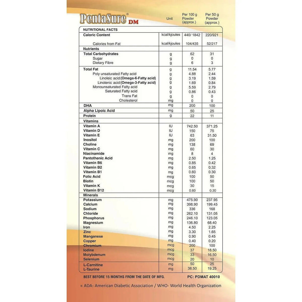 PentaSure DM Diabetes Care Powder - Creamy Vanilla & Cinnamon - Distacart