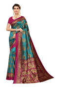 Vamika rama & wine Printed Art Silk Saree
