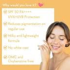 Wishcare Vitmain C Pure Glow Milk Sunscreen SPF 50 - Distacart